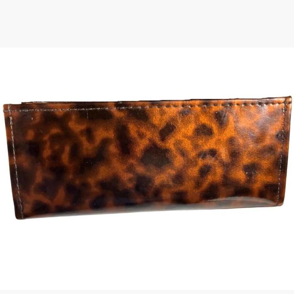 Tory Burch Tortoiseshell Sunglasses Eyeglasses Case With Gold-Tone Trim EUC - Picture 2 of 7